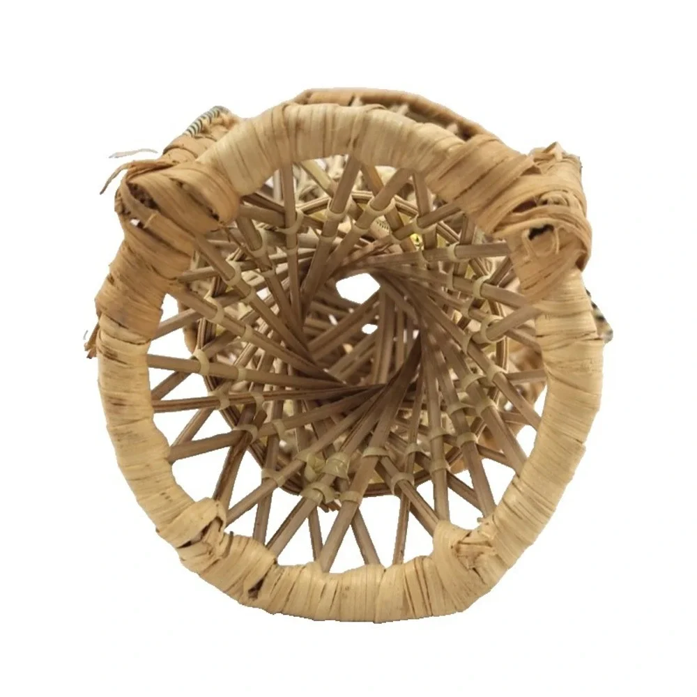 Vintage Wicker Peacock Fan Back‎ Rattan Chair 9